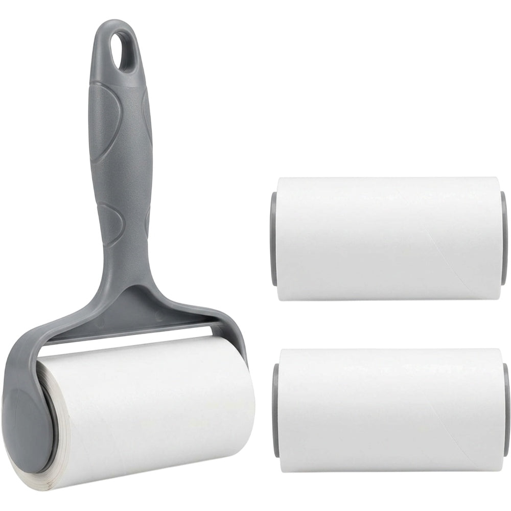 Brivt Gray Pet Hair Lint Roller Set with 2 Refills