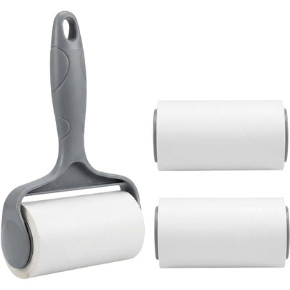 Brivt Gray Pet Hair Lint Roller Set with 2 Refills