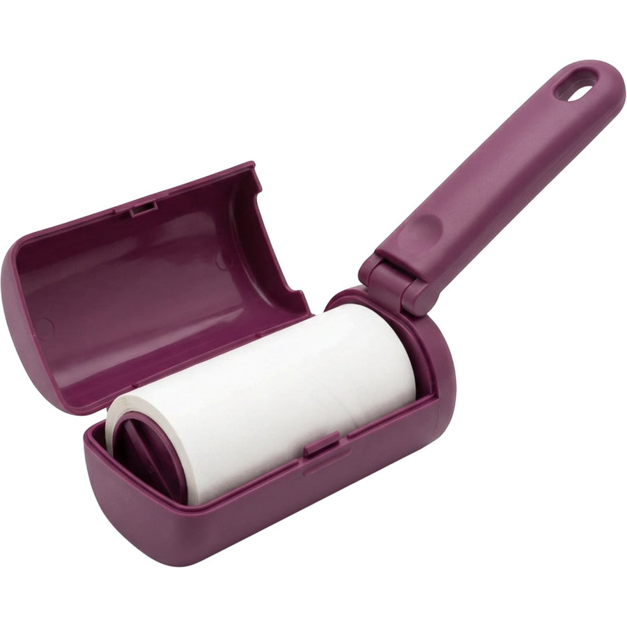 Brivt Pivotcase Travel Adhesive Lint Roller 2.8 in Plum 40 Sheets