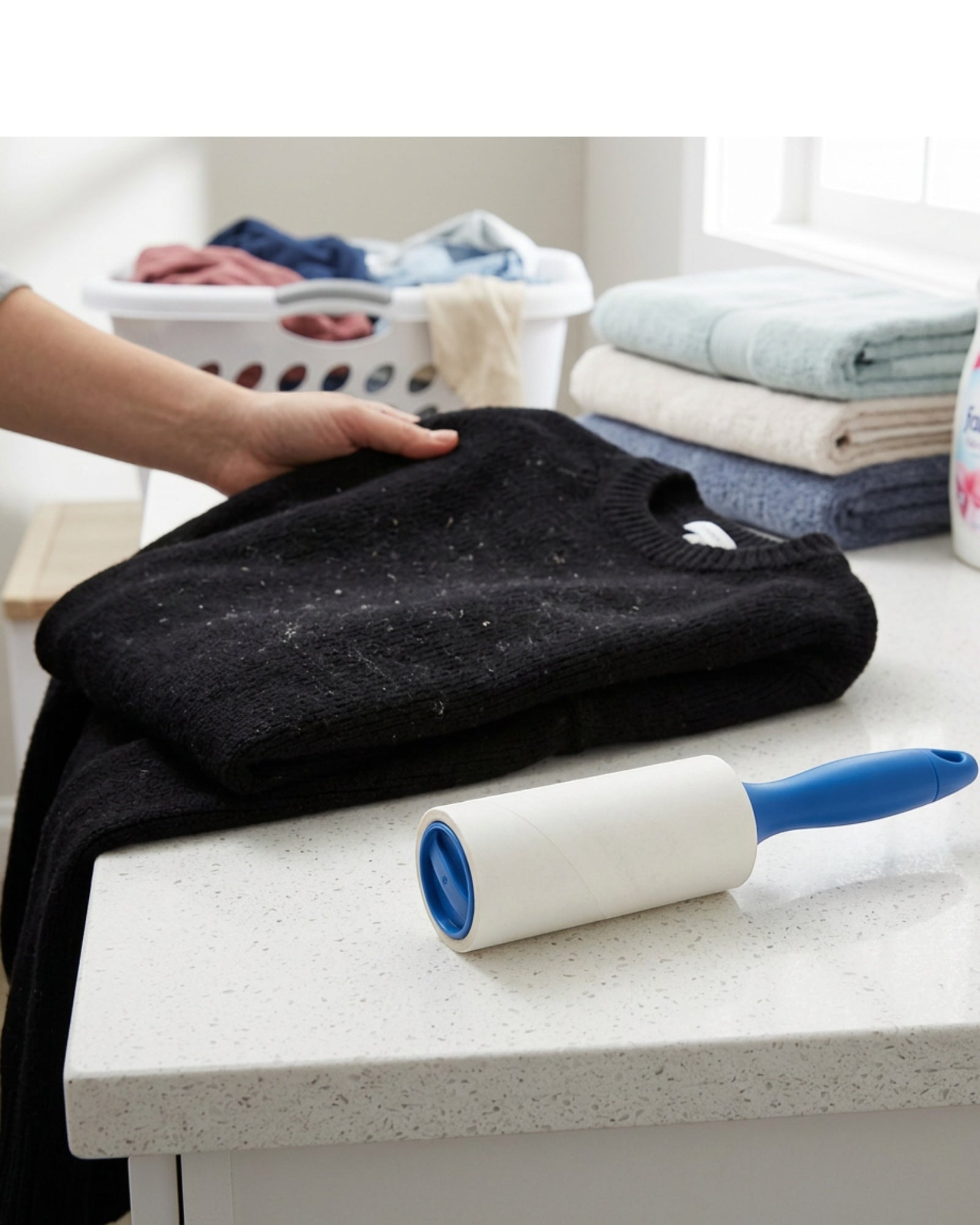 Brivt White Lint Roller 60 Sheet Blue Handle