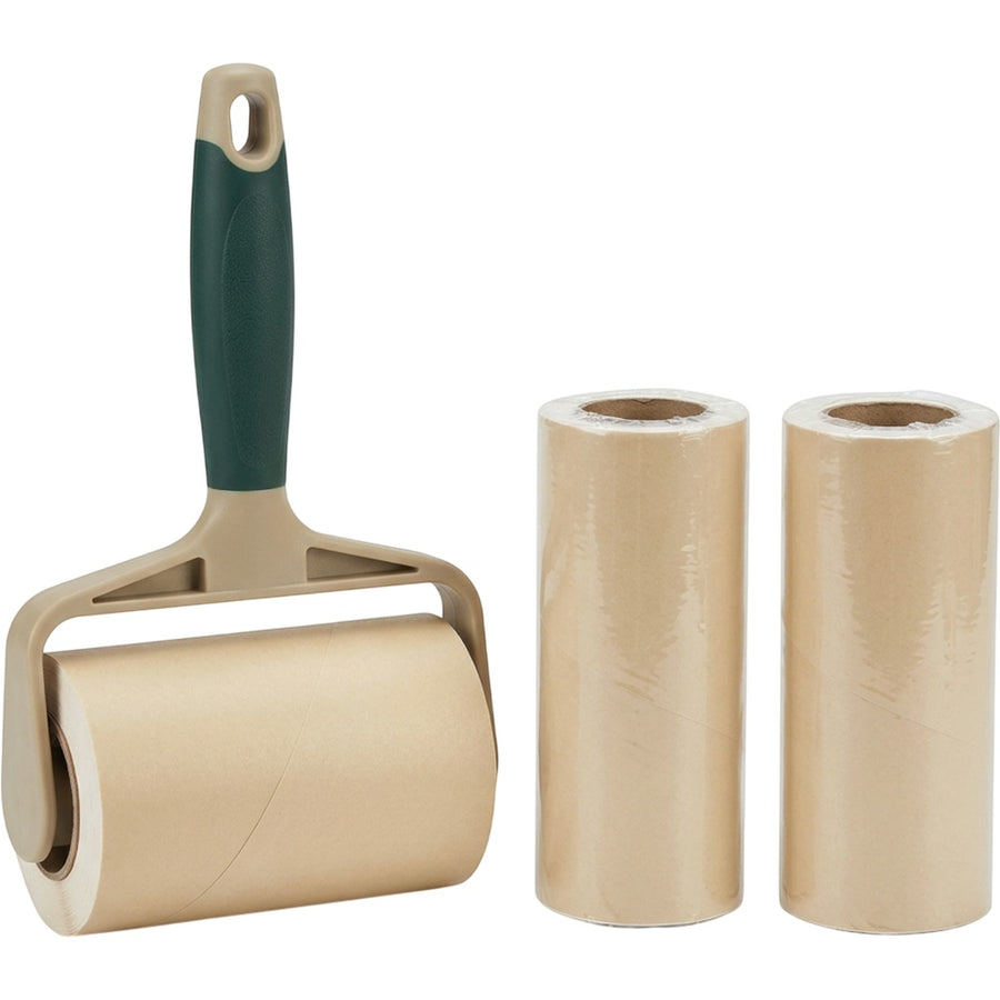 Brivt Widestrip Adhesive Lint Roller 6 in Sand 80 Sheets 2 Refills